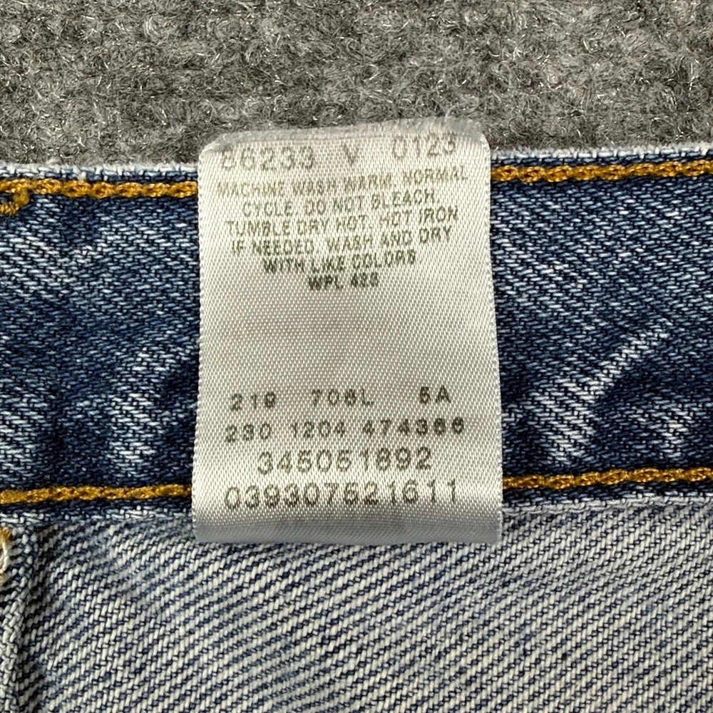 Levis 505 Shorts Mens Size 34 Regular Fit Light Wash Vintage Distressed Denim